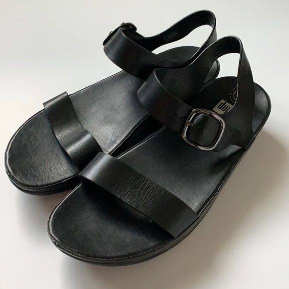 Fitflop Shoes | Fitflop Black Back Strap Sandals Size 1 | Poshmark
